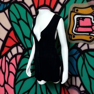 Pola Black Button Down Vest Dress